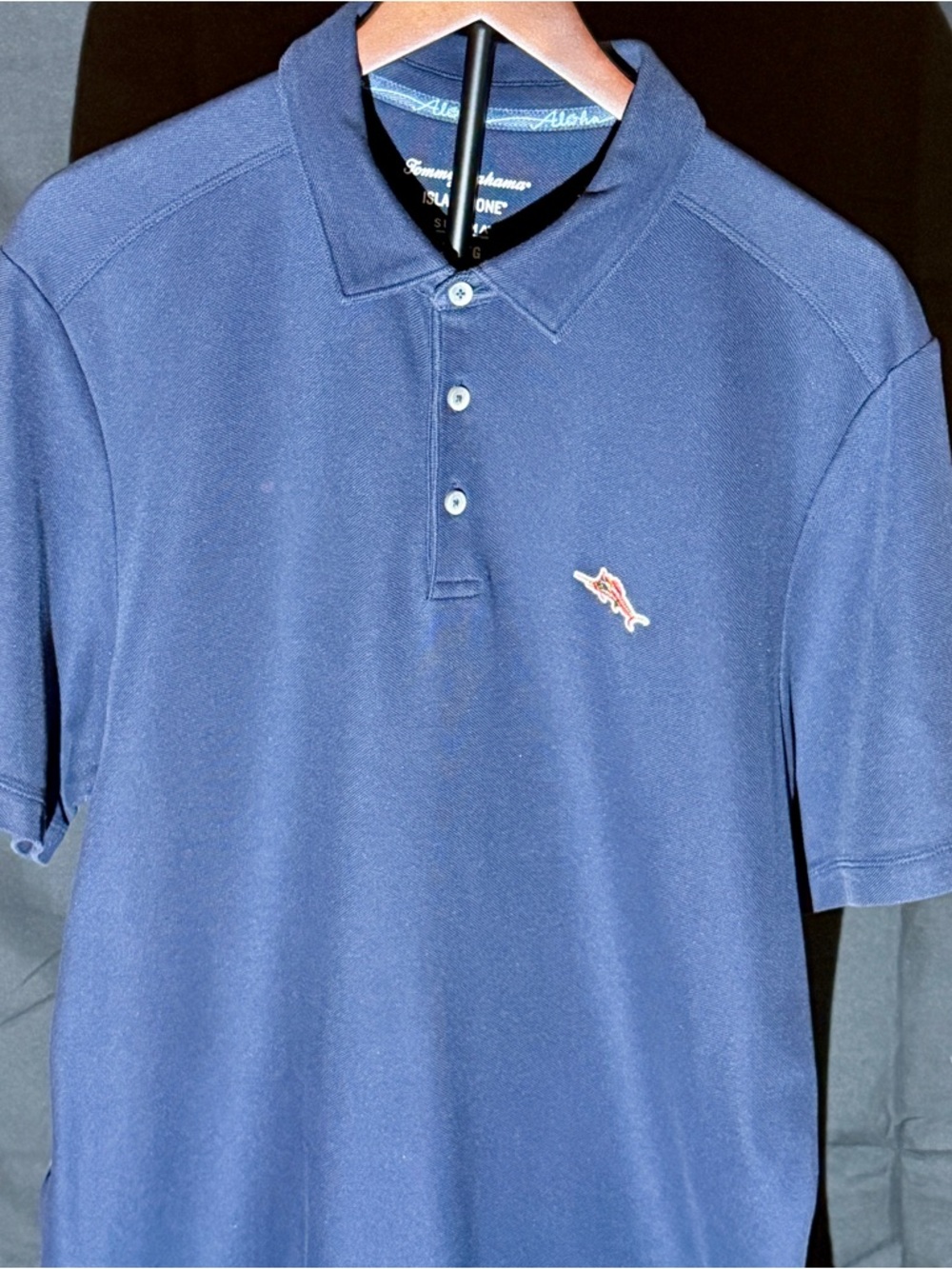 Tommy Bahama Emfielder IslandZone Navy Supima Polo - XL Trim Fit